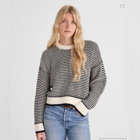 MADEWELL M Textured-Stitch Crewneck Sweater in 100% Cotton NY459 - Picture 2 of 5